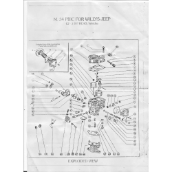 Carburateur Type Solex 34 PBIC 34PBIC p WILLYS JEEP F Culasse 134 MCS 1006 1013