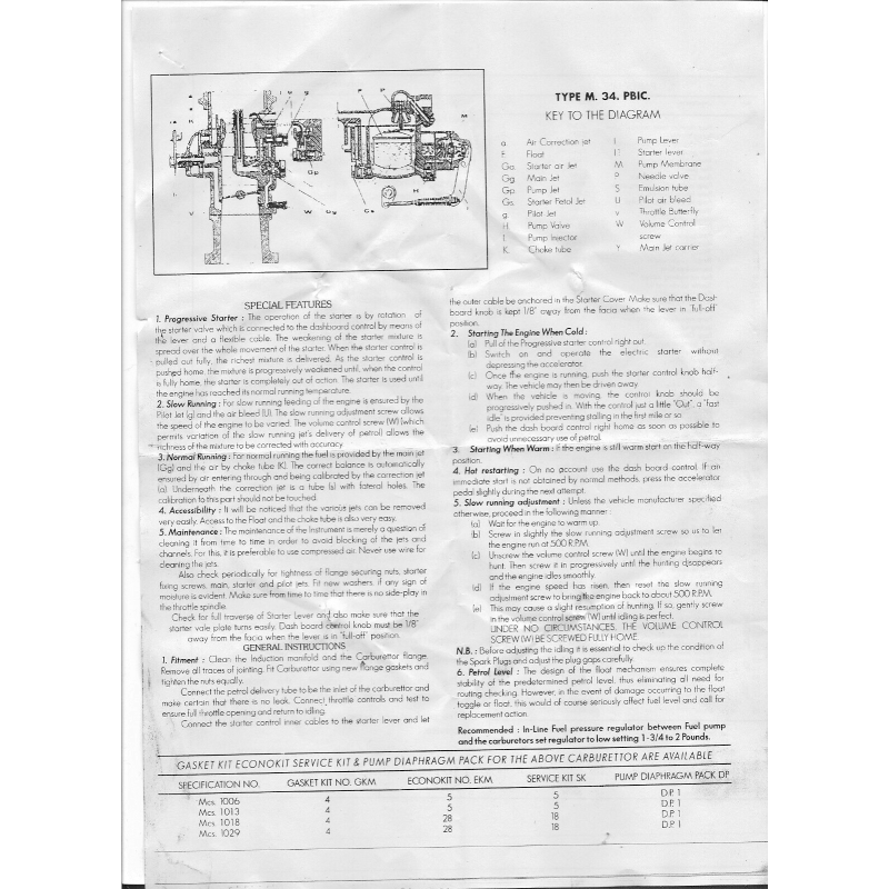 Carburetors For Ford Mustang 34 Pict 3 Carburetor Rebuild Kit